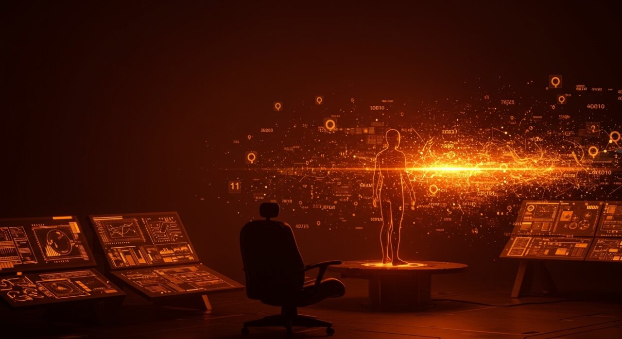 Ilustración futurista de agentes IA utilizando búsqueda vectorial avanzada para superar la memoria tradicional en sistemas autónomos y bases de datos vectoriales con Qdrant 1.17.