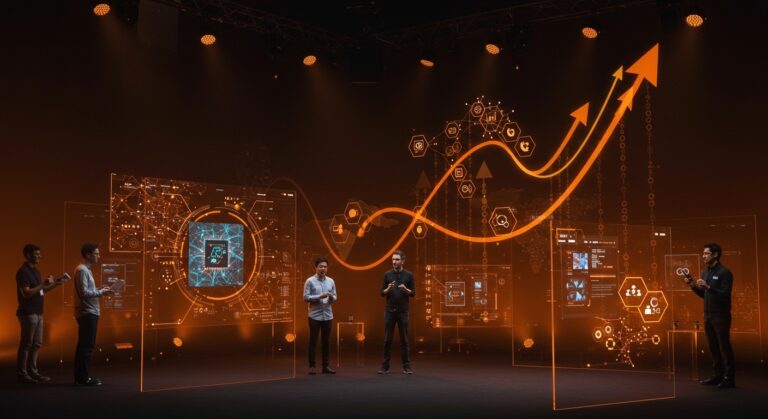 Presentación de aplicaciones de IA de BuzzFeed en SXSW mostrando innovación y oportunidades para startups tecnológicas.