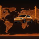 BYD coche eléctrico destacando rutas de exportación global, reflejando ventas internacionales que superan a las de China y la expansión en la industria de movilidad eléctrica.