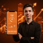 Joven emprendedor de 19 años mostrando la app Cal AI de nutrición con inteligencia artificial tras su exitosa venta a MyFitnessPal en el sector SaaS y tecnología.