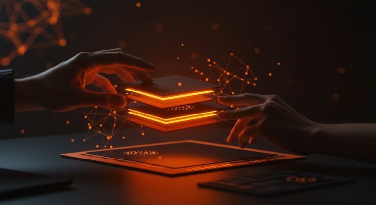 Interfaz digital con capas editables generadas por IA en Canva Magic Layers, acelerando la productividad creativa en startups.