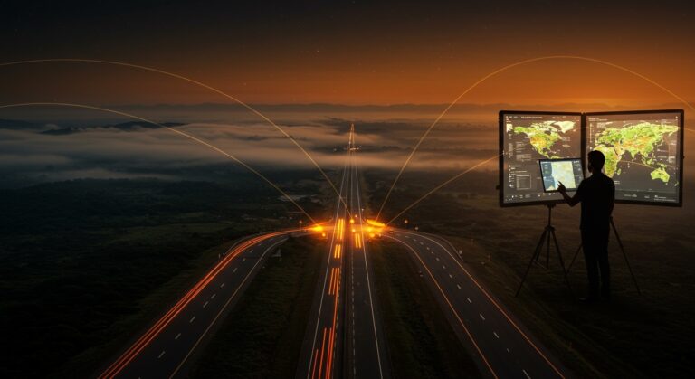 Vista aérea de la Carretera Panamericana y el Tapón del Darién, ilustrando retos de movilidad, infraestructura y desarrollo sostenible en Latinoamérica.