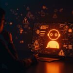 Fallo de seguridad en chatbots de IA destacado con metáforas visuales sobre ética y regulación para founders de startups tecnológicas.