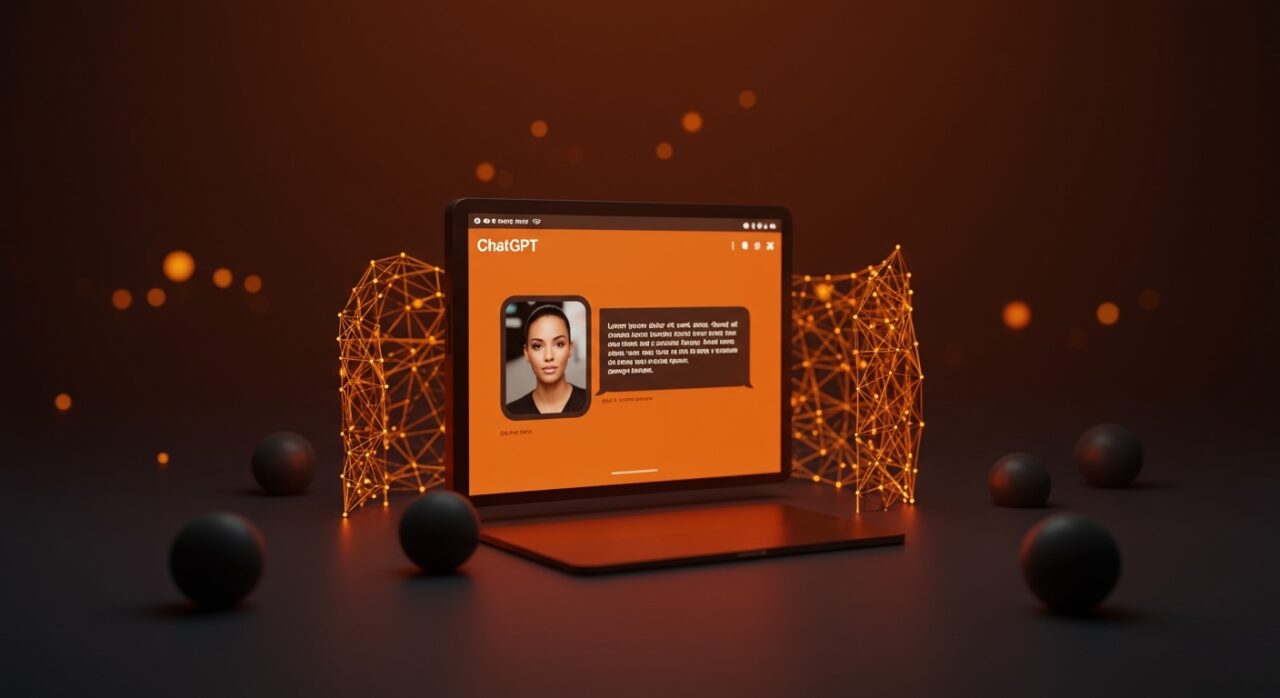 Interfaz digital de ChatGPT con contenido adulto textual y verificación de edad, ilustrando las políticas y restricciones de OpenAI en modo adulto para 2026.