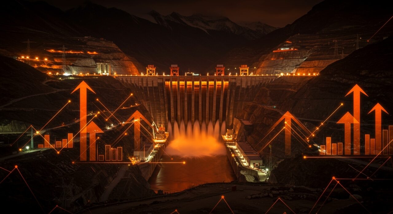 Megacentral hidroeléctrica de bombeo en el Tíbet, China, la más alta del mundo mostrando liderazgo en energías renovables e infraestructura energética.