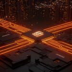 Chip láser innovador de Scintil Photonics reemplazando cobre en centros de datos IA, resaltando tecnología fotónica y hardware avanzado respaldado por NVIDIA.