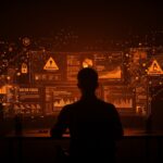 Ciberseguridad para founders protegiendo startups tech de phishing, fraudes digitales y brechas de datos en un entorno editorial moderno.