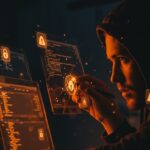 Investigador en ciberseguridad usando inteligencia artificial para detectar vulnerabilidades en Firefox, simbolizando seguridad informática avanzada en startups tecnológicas.