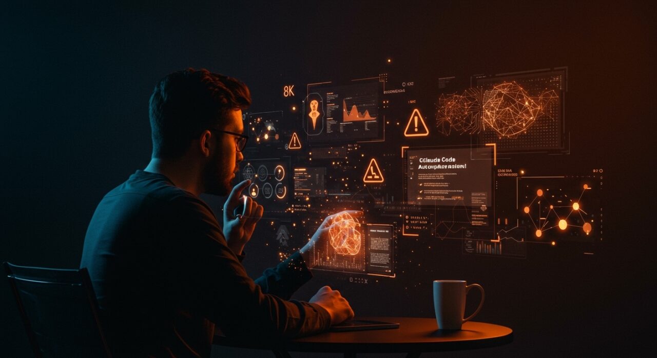 Founder latinoamericano evaluando la automatización con Claude Code auto mode y sus riesgos en inteligencia artificial aplicada al desarrollo de software.