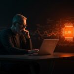 Desarrollador veterano reflexionando sobre la pasión por programar frente a la herramienta de inteligencia artificial Claude Code en un entorno tecnológico moderno.