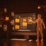 Interfaz de Mac con Claude Cowork organizando archivos automáticamente mediante inteligencia artificial para gestión y productividad digital.