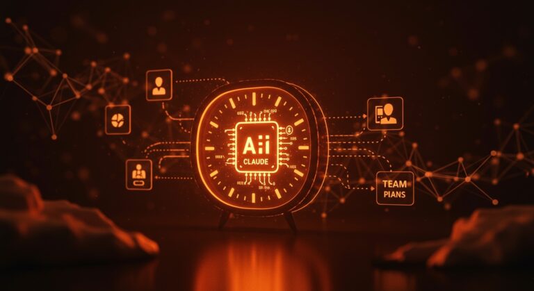 Visualización digital del aumento de límites de uso de Claude en horarios fuera de pico para planes AI, destacando la expansión y automatización en herramientas para startups.