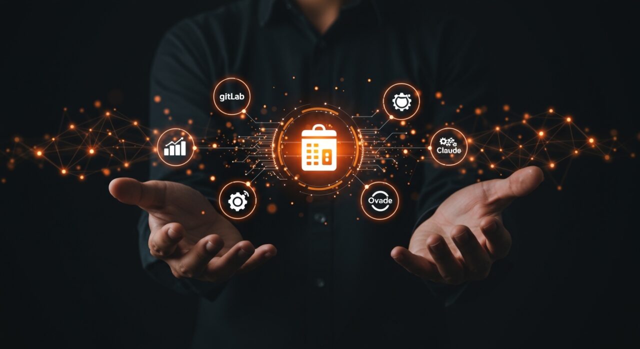 Interfaz futurista de Claude Marketplace de Anthropic mostrando integración de herramientas AI empresariales con facturación unificada en un entorno de automatización empresarial.