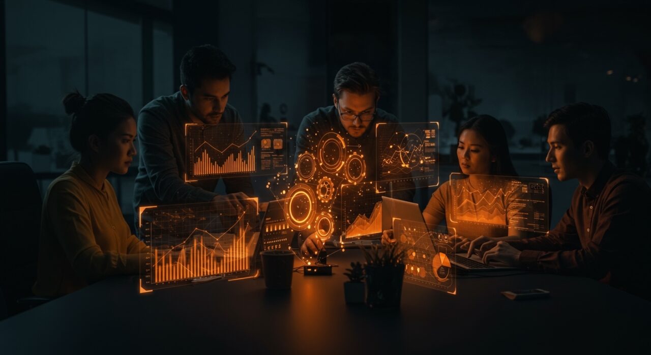 Equipo tecnológico colaborando con responsabilidad individual para elevar la productividad en organizaciones tech startup.