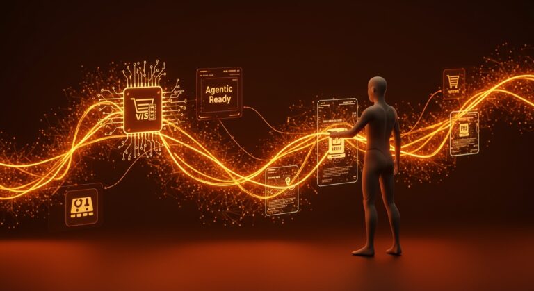 Comercio agéntico impulsado por VISA y IA generativa en ecommerce automatizado y fintech innovador.