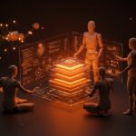 Colaboración de agentes IA en desarrollo de software usando flujo multi-agente con LLMs para programación asistida por inteligencia artificial.