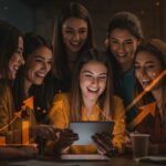 Grupo de emprendedoras chilenas colaborando en estrategia de emprendimiento femenino y validación de producto con enfoque en comunidad y marca personal.