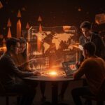 Equipo de startups LATAM colaborando con tecnología de IA autónoma en una convocatoria de innovación tecnológica Transform 2026.