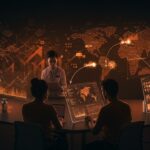 Convocatoria para startups de IA autónoma en LATAM mostrando colaboración e innovación tecnológica en un entorno futurista.