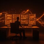 Correos internos de Zuckerberg y estrategias de Meta ilustradas con un liderazgo tecnológico en ecosistema startup innovador.