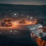 Flota minera con tecnología AI y F1 para eficiencia energética y reducción de combustible en minería chilena.
