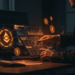 Dashboard digital de contabilidad cripto en un entorno fintech, simbolizando la innovación en blockchain y financiación Serie B de Cryptio.