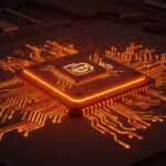 CPU moderno prediciendo múltiples ramas de instrucciones, destacando rendimiento de AMD Zen 5 e Intel Emerald Rapids para startups tecnológicas.