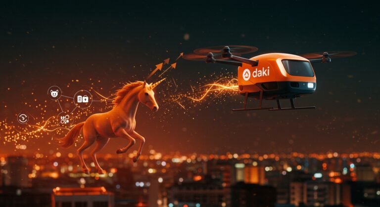 Daki startup brasileña transformándose de unicornio a marca billonaria usando inteligencia artificial y estrategias de crecimiento en retail tech.