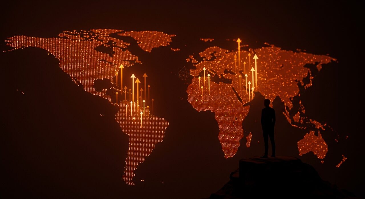 Innovación en IA aplicada para compliance escalable en Latinoamérica presentado por founder tech en paisaje digital dinámico.