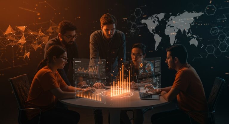 Equipo de startup chilena DataScope expandiéndose en LATAM con estrategia SaaS y tecnología IA en crecimiento.