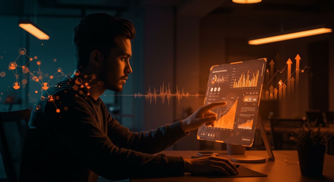 Founder tech aplicando dogfooding para mejorar experiencia de usuario en startups tecnológicas, representando claves y riesgos en gestión de producto.