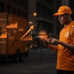 Entrega automatizada de DoorDash con inteligencia artificial y crowdsourcing para startups tecnológicas.