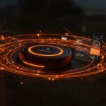 Robot limpiacristales Dreame C1 en acción controlado por app, mostrando tecnología de automatización doméstica e inteligencia artificial.