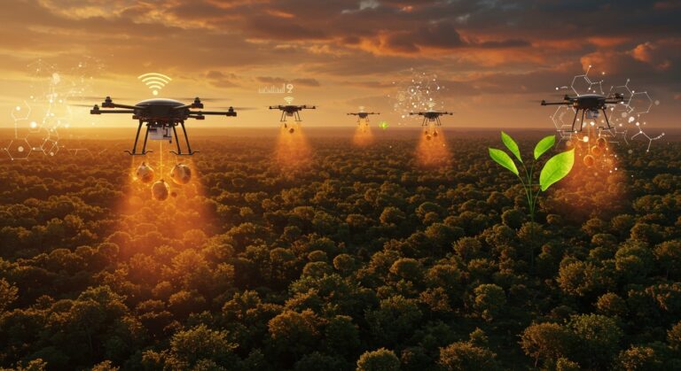 Drones impulsando la reforestación en el Gran Chaco combinados con inteligencia artificial y biotecnología para innovación ambiental en LATAM.