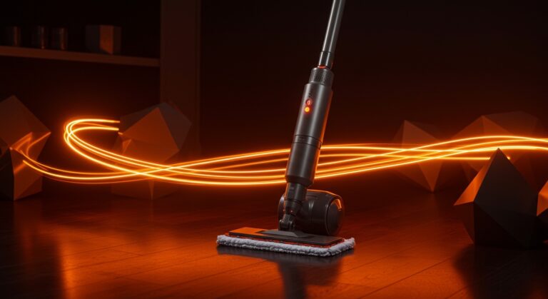 Fregona eléctrica Dyson Pencilwash ultracompacta en ambiente doméstico, símbolo de innovación tecnológica y oportunidades para hardware doméstico.