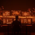 Founder startup reflexionando sobre problemas reales y validación de mercado con inteligencia artificial y herramientas no-code en emprendimiento tecnológico.