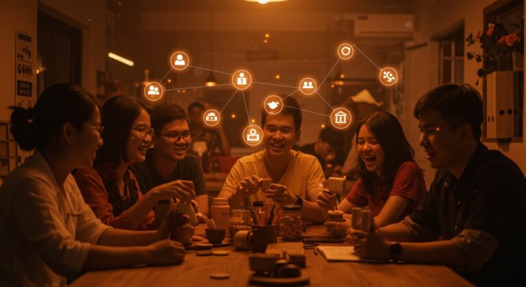 Jóvenes emprendedores vietnamitas transformando hobbies en startups artesanales con ventas en redes sociales y habilidades empresariales creativas.