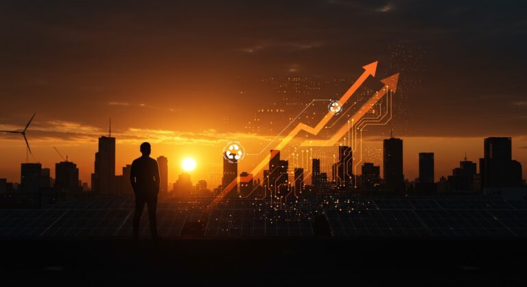 Fundador de startup tecnológica con energía solar y tendencias innovadoras en el mercado energético renovable.