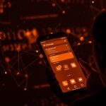 Smartphone con sistema operativo móvil deGoogleado /e/OS resaltando privacidad digital y ecosistema open source para startups tecnológicas.