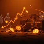 Imagen editorial que representa despidos y tendencias de monetización en Fortnite de Epic Games con metáforas visuales sobre engagement y economía digital.