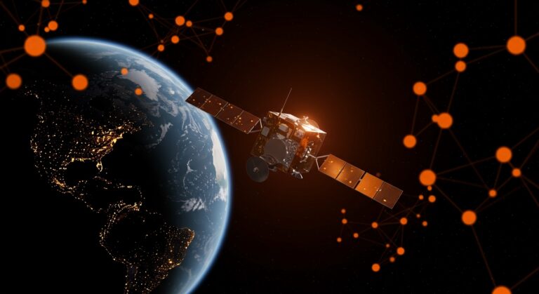 Satélite militar español en órbita ultrabaja representando la soberanía tecnológica y el avance de la industria aeroespacial de startups.