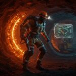 Trabajador minero con exoesqueleto industrial de Andes Levers en proyecto El Pachón, mostrando innovación y salud ocupacional en minería LATAM.