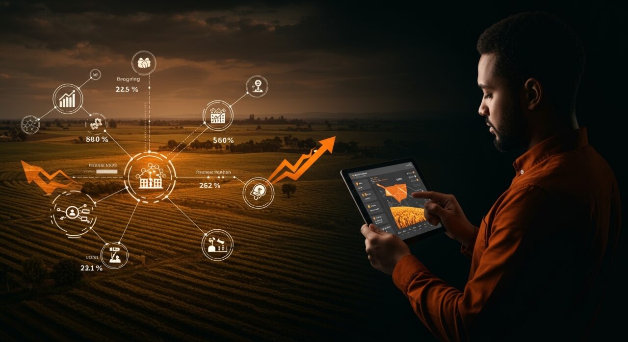 Inversión agrícola fraccionada con tecnología fintech y crowdfunding para inversión desde 100 dólares.