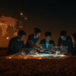 Startups agrícolas y seguridad alimentaria representadas con mapas digitales y elementos que simbolizan la geopolítica del suministro de fertilizantes en 2026.