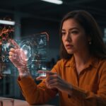 Nataly Rojas Barnett utilizando inteligencia artificial para innovación alimentaria en la startup peruana Food Flow, revolucionando el food-tech en LATAM.