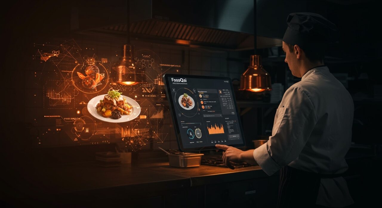 Plataforma FooQai PlateScan usando inteligencia artificial para reducir desperdicio alimentario y optimizar porciones en restaurantes profesionales.