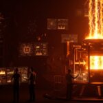 Reactor de fusión nuclear futurista y emprendedores colaborando con tecnología AI, simbolizando innovación en energía limpia y startups disruptivas.