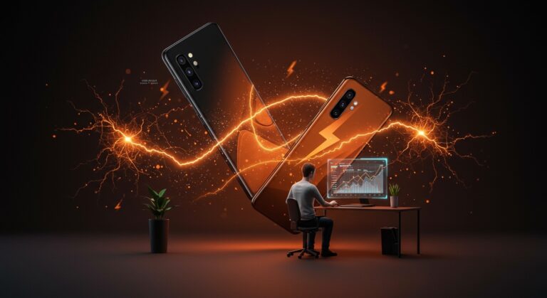 Samsung Galaxy A37 y A57 destacando inteligencia artificial avanzada y carga rápida para startups, con soporte extendido y tecnología móvil asequible.