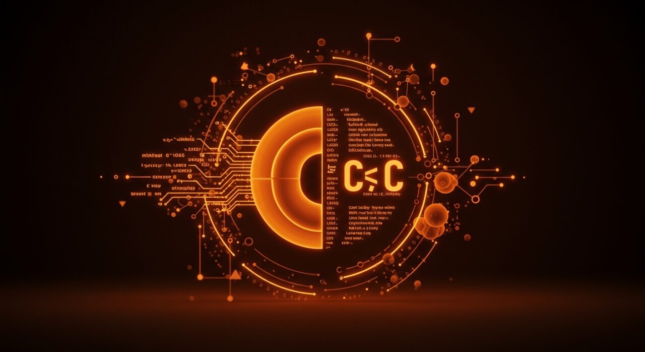 Visualización conceptual del kernel GDSL minimalista combinado con Lisp y C, destacando compiladores minimalistas y eficiencia en desarrollo de software.