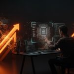 Interfaz holográfica del modelo de IA Gemini 3.1 Flash-Lite de Google destacando IA barata y escalable para startups y desarrolladores.